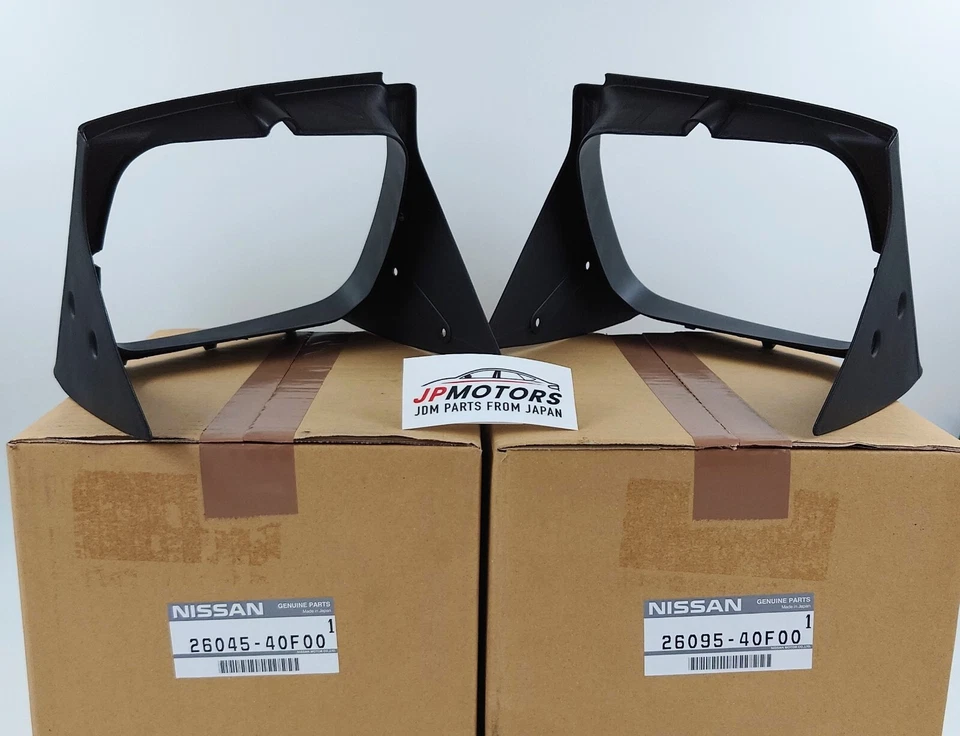 NISSAN Genuine 180SX 240SX 26045-40F00 26095-40F00 Cover Trim Headlamp Set New - Imagem 2 de 4