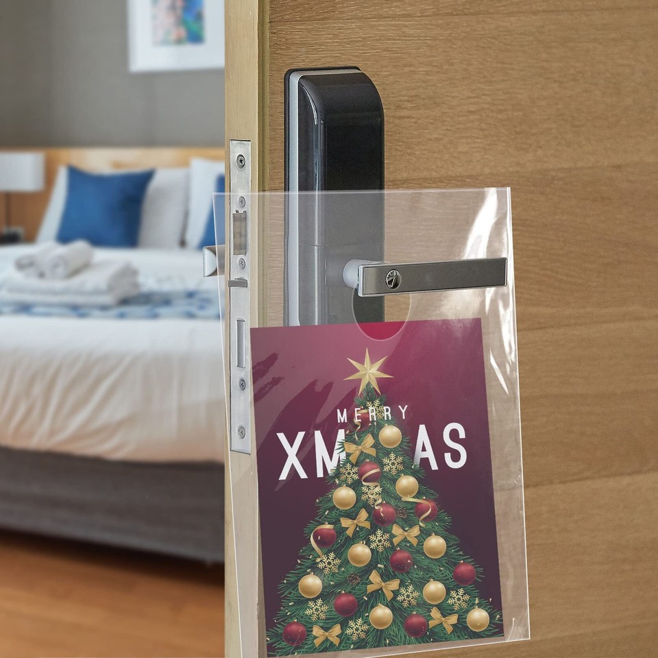 1000 Pcs Door Hanger Bags 6 x 9 Inch Clear Door Knob Hanger Bags Poly Newspap... eBay