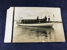 V3-75 VINTAGE MILITARY POST CARD - BOAT