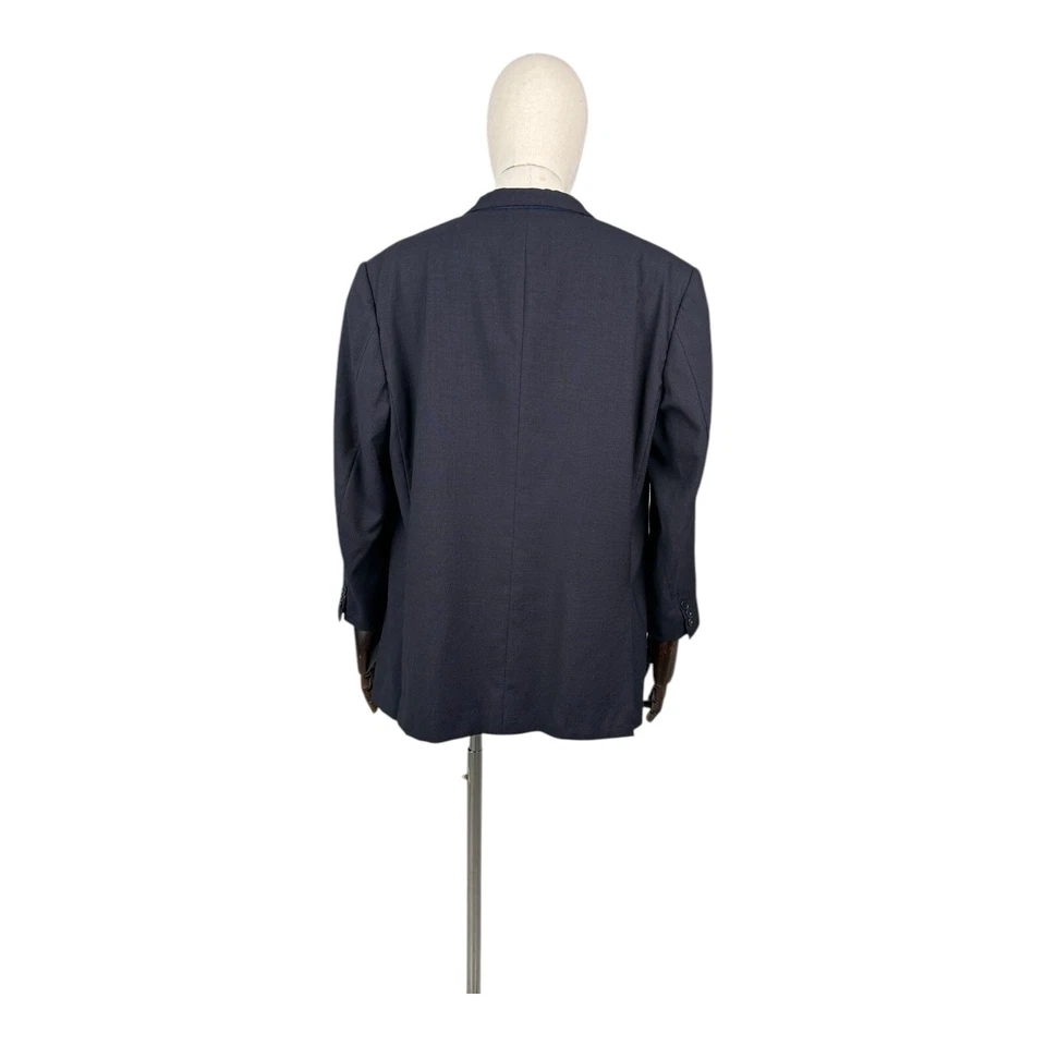  Vintage ISAIA Suit Blazer & Pants Navy 100% Lana Wool Size 56 - Image 3 of 4