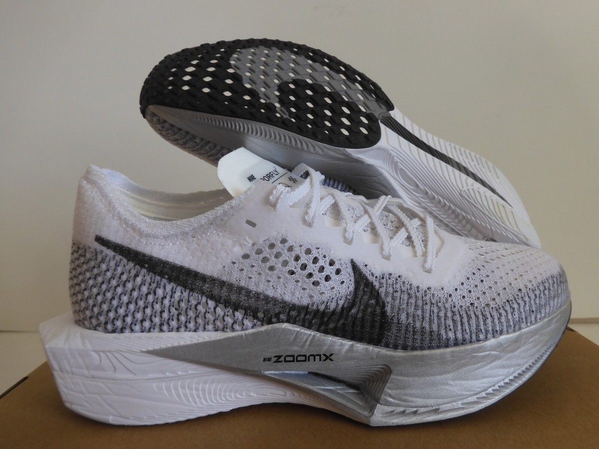MENS NIKE ZOOMX VAPORFLY NEXT% 3 WHITE-DARK SMOKE GREY SZ 7.5