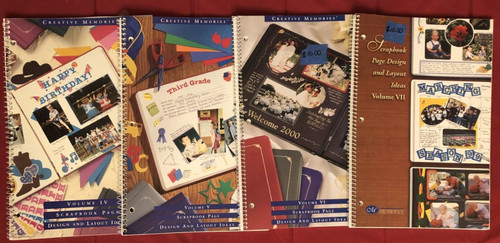 Creative Memories DESIGN and LAYOUT IDEAS Lot of 4 Books Volume IV, V, VI, VII