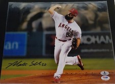 Signed  11X14 MATT SHOEMAKER Los Angeles Angels  Autographed photo  Beckett COA 