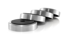 Hifi Lab Geräte Füße 50x11 Lautsprecher Füße Hifi Absorber Tuning Audio Silber 4