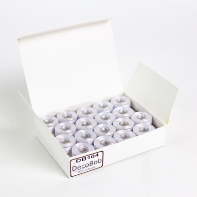 WonderFil DecoBob Prewound Bobbins Size L 36ct White 80Wt. Soft Poly
