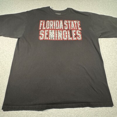 Florida State Seminoles Shirt Adult Extra Extra Large Black Football College Men