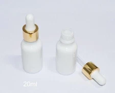 20ml 5pcs White Creamic Light-proof Glass Dropper Bottle To Store Essential Oil