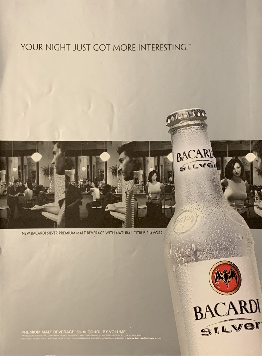 PRINT AD 2002 Bacardi Silver Malt Beverage Your Night Just Got