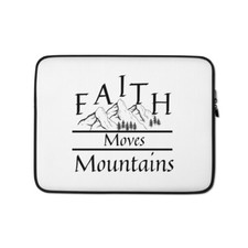 Mountain Moving Faith Christian Bible Based Laptop Sleeve