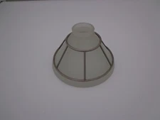 7 1/2" White Replacement Glass with Brushed Nickel Removable Cage Dolan Design