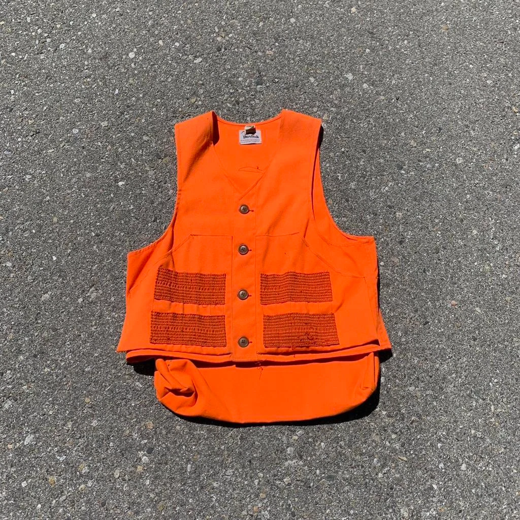 Vintage Neon Orange Hunting Vest Medium Duxbak Hunting Vest