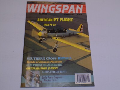 Wingspan Magazine Plane Nov 1991 Southern Cross Blackburn Curtiss Helldiver Ryan