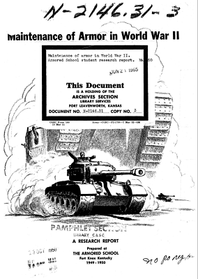 #ad 116 Page Maintenance Of Armor In World War II Armored Tank ETO Study on Data CD $16.99