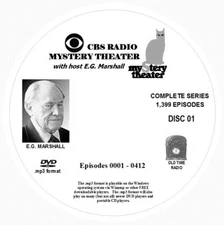 RADIO MYSTERY THEATER -  1,399 Shows Old Time Radio In MP3 Format OTR 4 DVDs