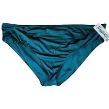 Bikini Swim Bottom 1pc Sz 3XL Shiny Green Hipster Shine Reef Suit