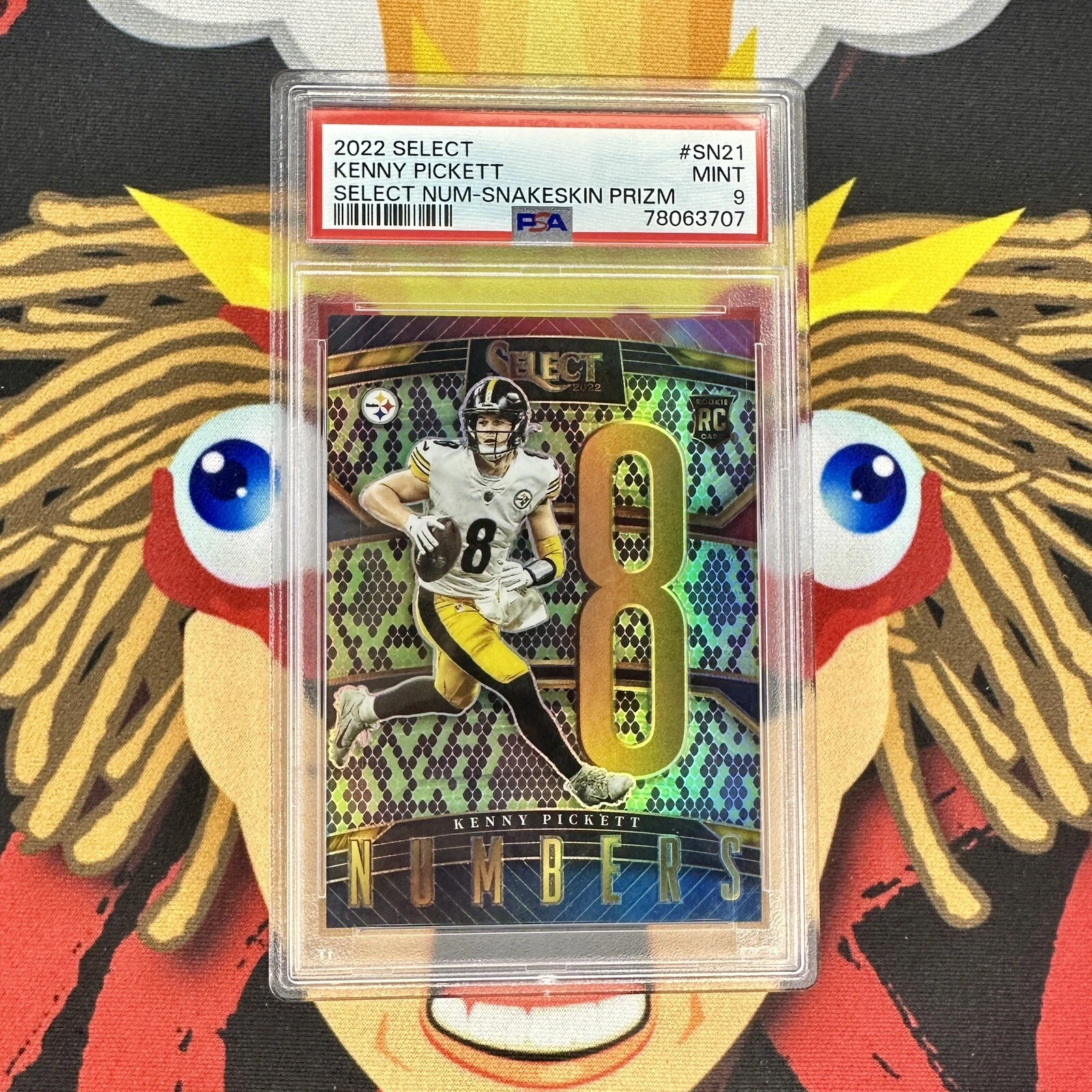 Kenny Pickett Panini Select Select Numbers #SN21 Green Black Snakeskin