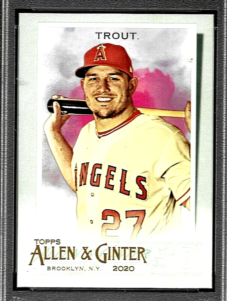 2020 TOPPS ALLEN & GINTER BASEBALL CARD #85 MIKE TROUT PSA 10 LOS ANGELES ANGELS - Image 3 of 4