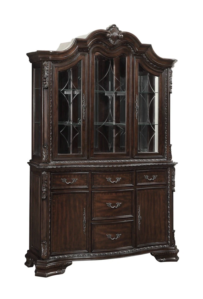 NUEVO Gabinete de China Europeo Marrón Antiguo Tradicional y Buffet e Iluminación Foto 4 de 4