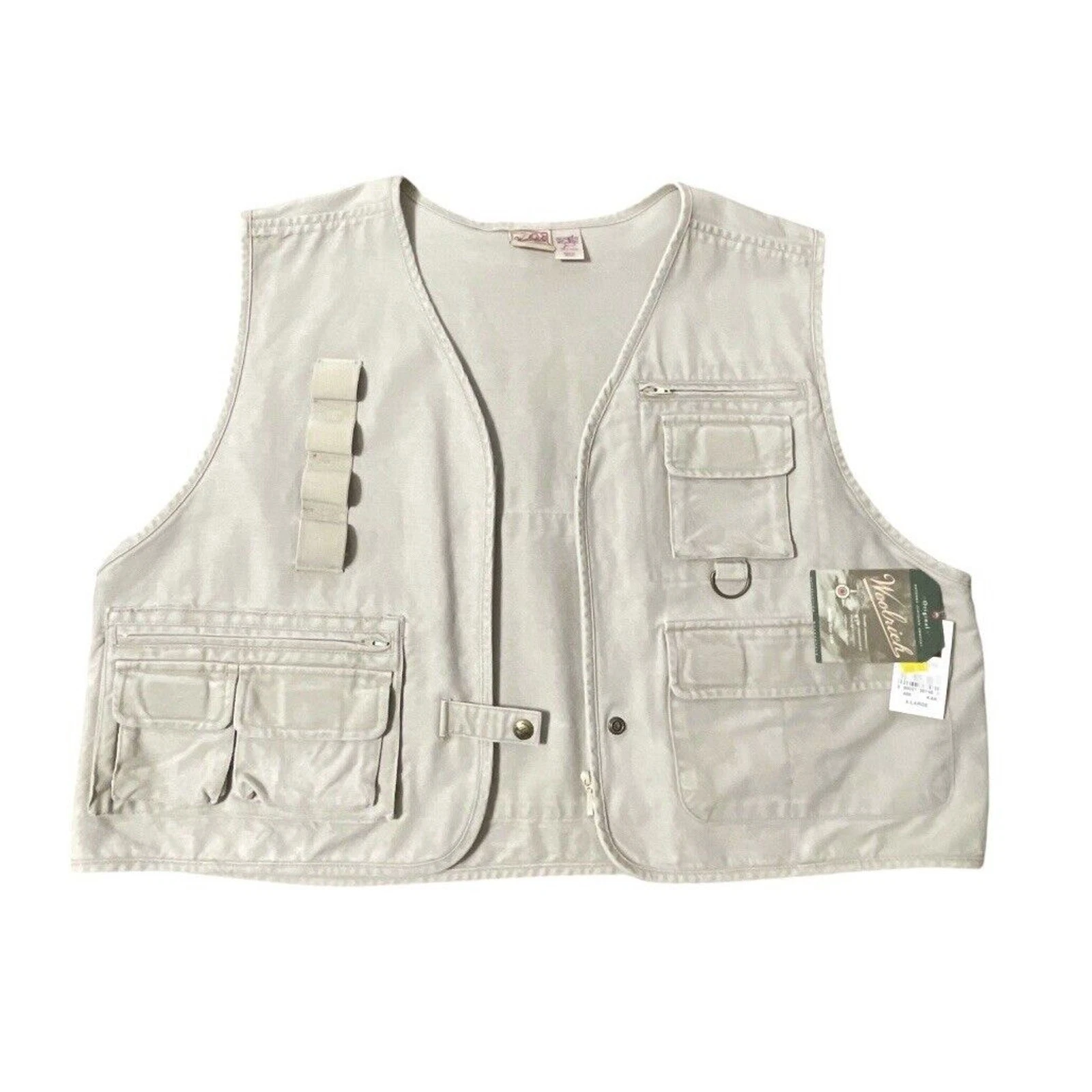 NWT Woolrich Wading Hunting Fishing Outdoor Vintage Vest Pockets Khaki XL Women