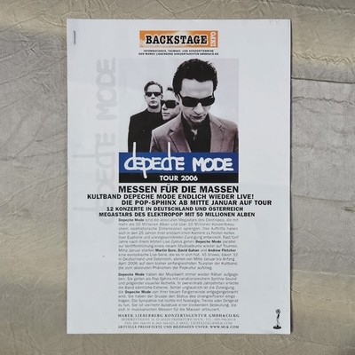 Depeche Mode - 3-seitige Pressekonferenz Pressemitteilung '05 zur Tour 2006