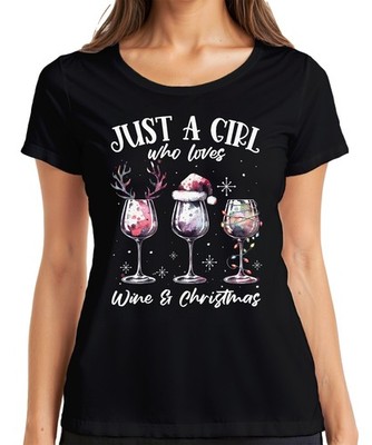 Just a girl who loves wine and christmas Weintrinker - Weihnachten Weihnachtsges