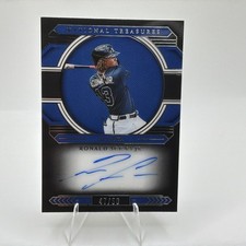 RONALD ACUNA JR 2020 NATIONAL TREASURES MIDNIGHT AUTOGRAPH BRAVES AUTO SP  /50