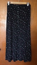 Vintage Floral Skirt, Cute Y2k Maxi Skirt, Whimsigoth Maxi Skirt with Front Slit