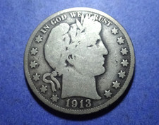 1913 Barber Half  G/VG