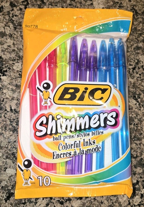 BIC Shimmers pack of 10 new sealed pens. Brand new sealed
