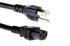 AC Power Cord, 5-15P to C15, 14 AWG, 15ft - Lifetime Warranty