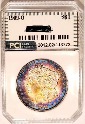 1902-O Better Date Gem BU ++++ Superb Rainbow Color Toned Morgan Dollar