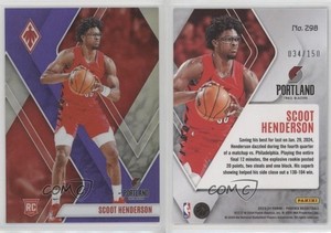 2023-24 Panini Phoenix Rookies Purple /150 Scoot Henderson #298 Rookie RC
