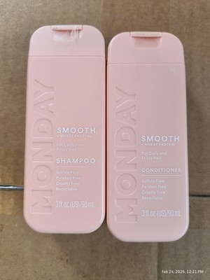 Monday Smooth Shampoo & Conditioner 3 fl oz 90 ml Each Travel Size NEW