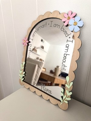 Affirmation Mirror for kids Girl Room Decor