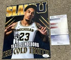 YAXEL LENDEBORG SIGNED 8X10 Photo JSA COA Michigan Wolverines 2026 CHAMPIONS E