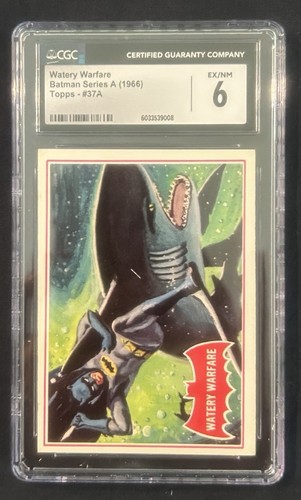 1966 Topps Batman Red Bat #37A Watery Warfare — CGC 6