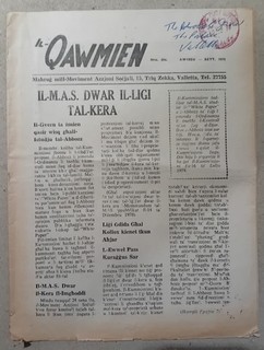 Rare Malta Political Newspaper Il Qawmien September 1979