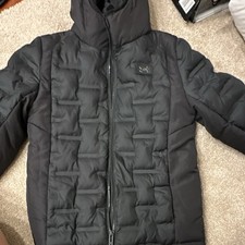 Under Armour Boys YS Black Hooded Insulated Puffer Jacket Zip Front