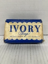 Vtg WW2 Era 1943 Original Procter & Gamble Large Ivory Soap Bar Unopened