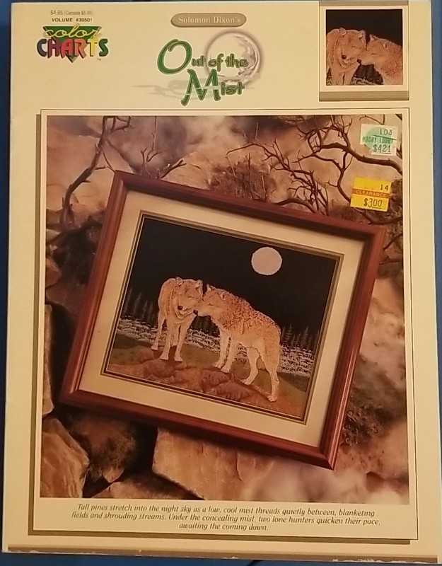 Out of the Mist Wolves Cross Stitch Leaflet Book Color Charts 1992 Woods 30501