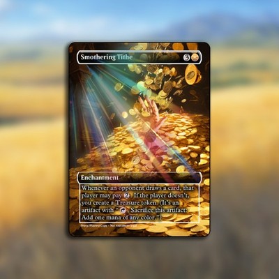 Smothering Tithe MTG Playtest Card Custom Alt Art Commander Foil