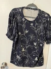 NWT Daniel Rain Women Short Sleeve Blouse Size L
