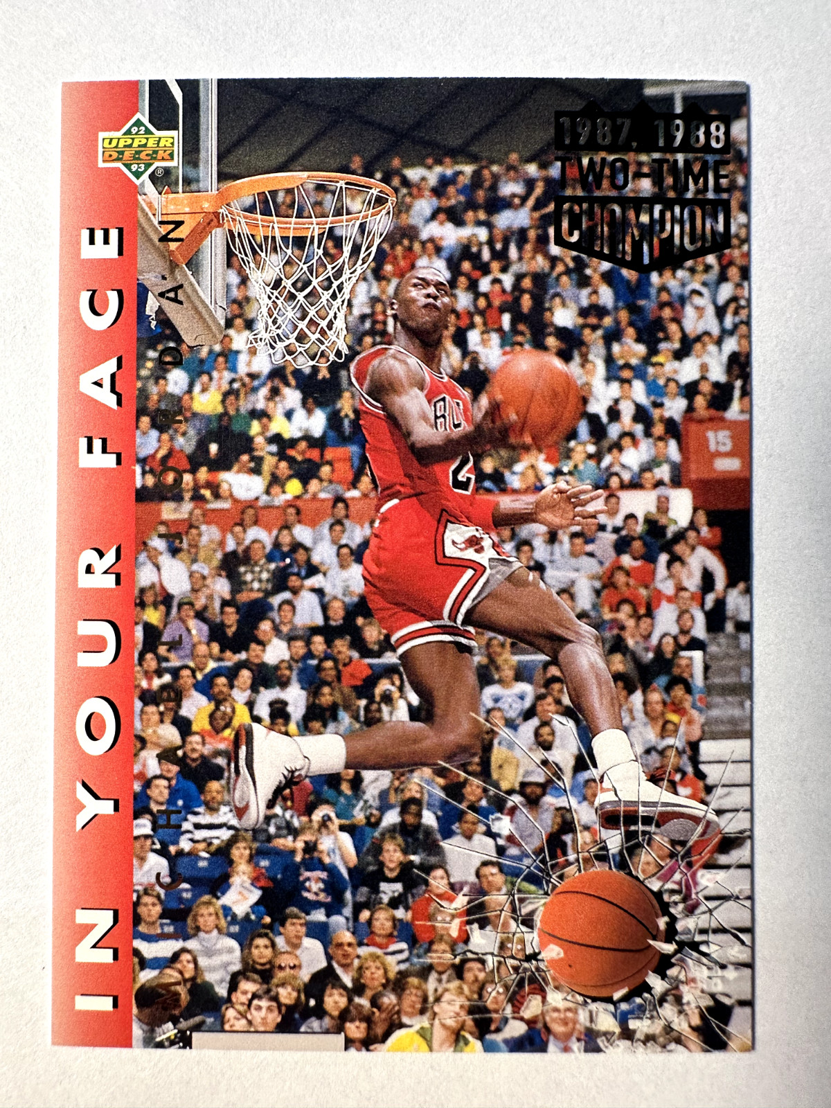 1992-93 Upper Deck - Michael Jordan #453 1987, 1988 Two-Time Champion