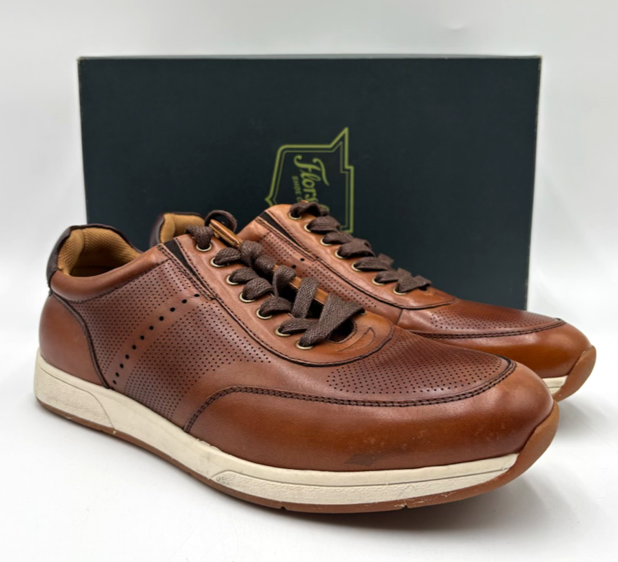 Florsheim Men\'s Cognac Brown Leather Lace-Up Oxfords Florsheim Remi Leather Plain Toe Lace-Up Oxfords, Cognac  main image 4