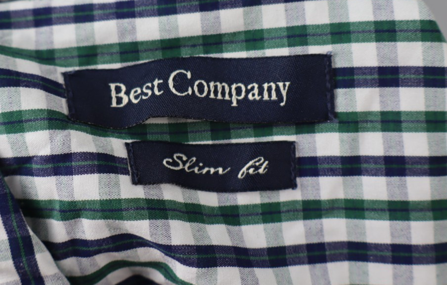 Best Company Men's Cotton Slim Fit Casual Vintage Long Sleeve Shirt Size S image 9