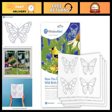 UV-Reflective Butterfly Window Decals - 4 Sheet Bundle to Prevent Bird Collision