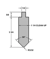RITEWAY PRESS BRAKE DIE 90 DEGREE FORMING PUNCH #17 12 FT.