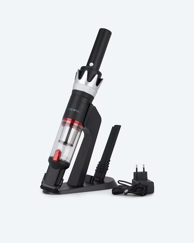 Akku Handstaubsauger Kabellos Staubsauger Beutellos 90W Ladestation Sauger Schwa