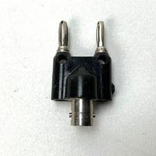 Vintage Smith 1686 BNC Female Jack to Dual Banana Plug Test Equipment Adapter