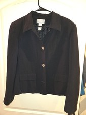 Liz Claiborne Career Woman Black Office Executive Blazer Size 16